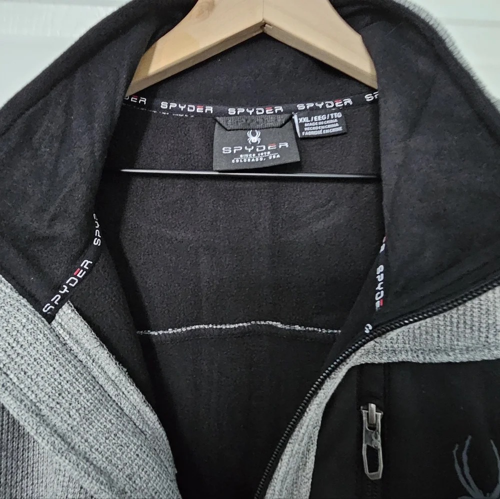 Spyder Men’s Full Zip Performance Jacket Gray Black NWT - XXL & L - Picture 9 of 16
